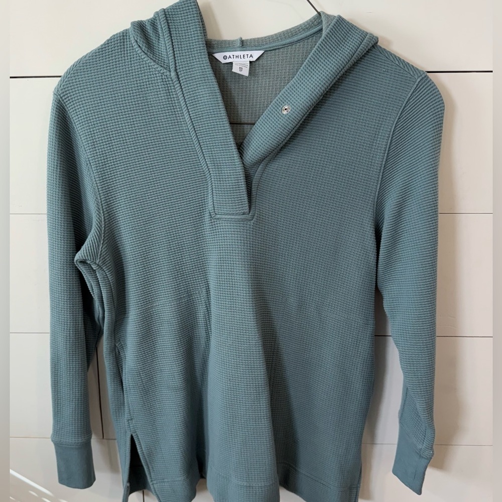 Athleta Women's Teal V-Neck Sweater